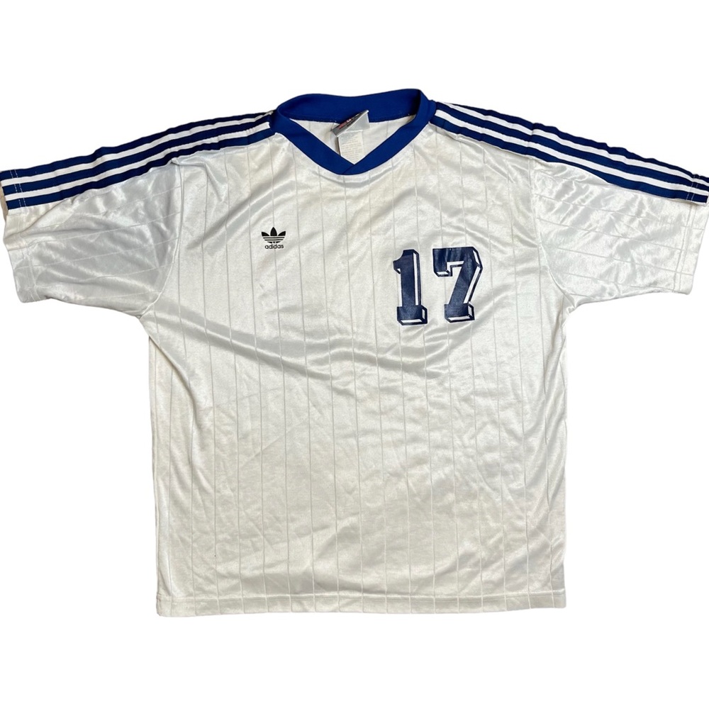 Vintage Adidas Trefoil 3 Stripes Soccer Jersey